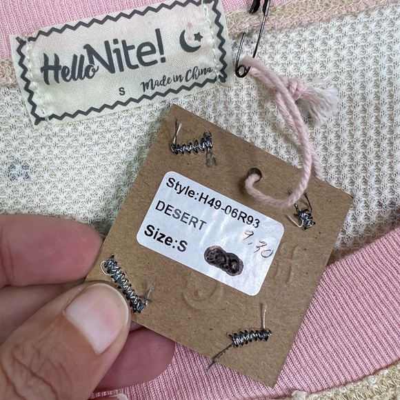 Hello Nite! Revolve Long Sleeve Thermal Waffle Knit Pajama Sleep Shirt S-L - Picture 8 of 8